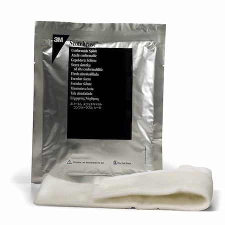 3M Scotchcast Padded Precut Splint 2 X 10 Inch Felt / Fiberglass White, 10PK 75210